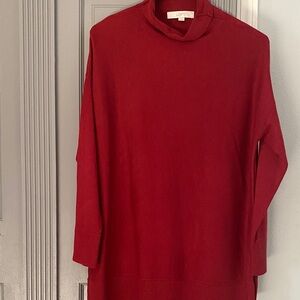 LOFT Red Turtleneck Sweater